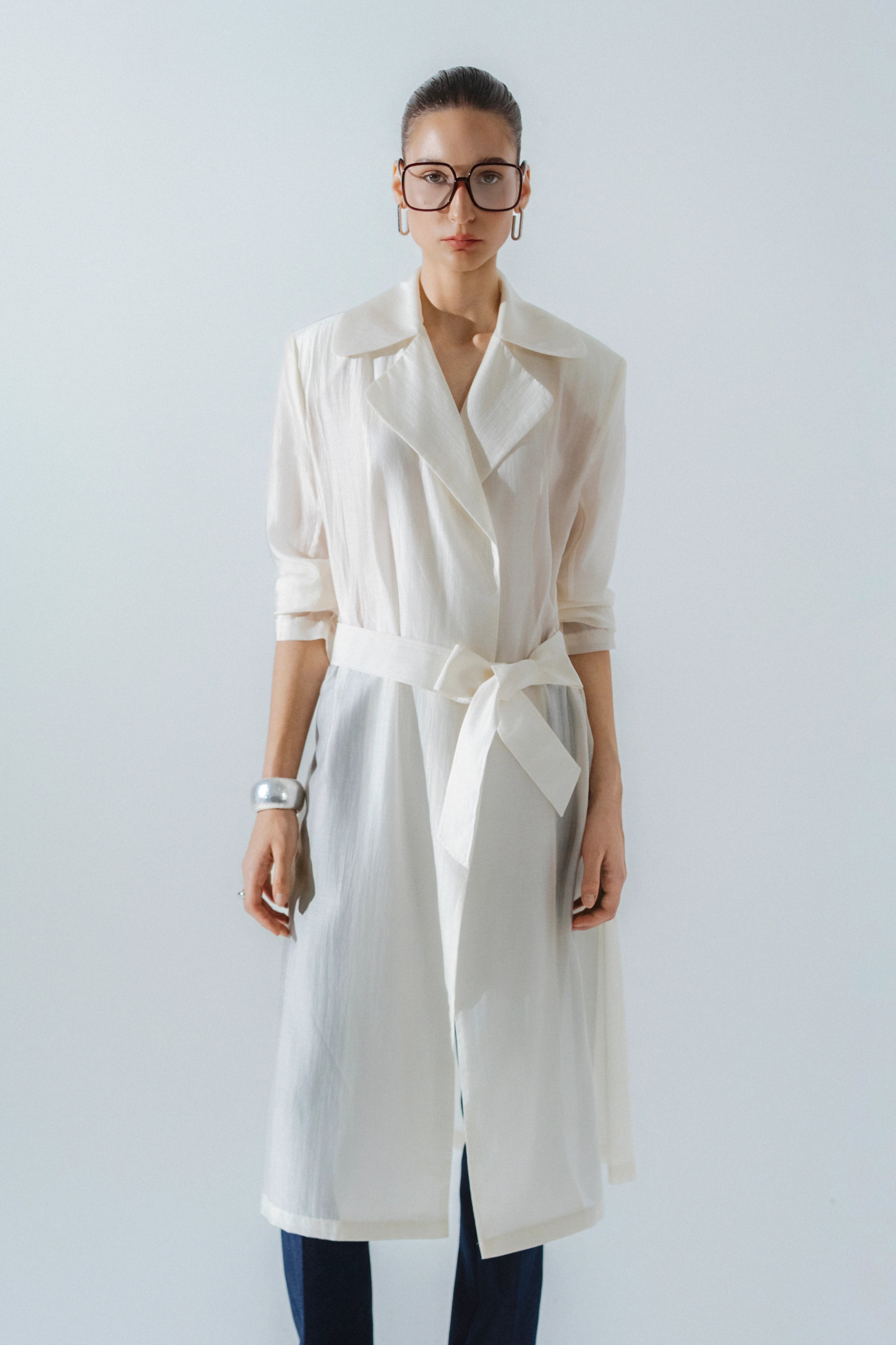Julia Longline Sheer Coat