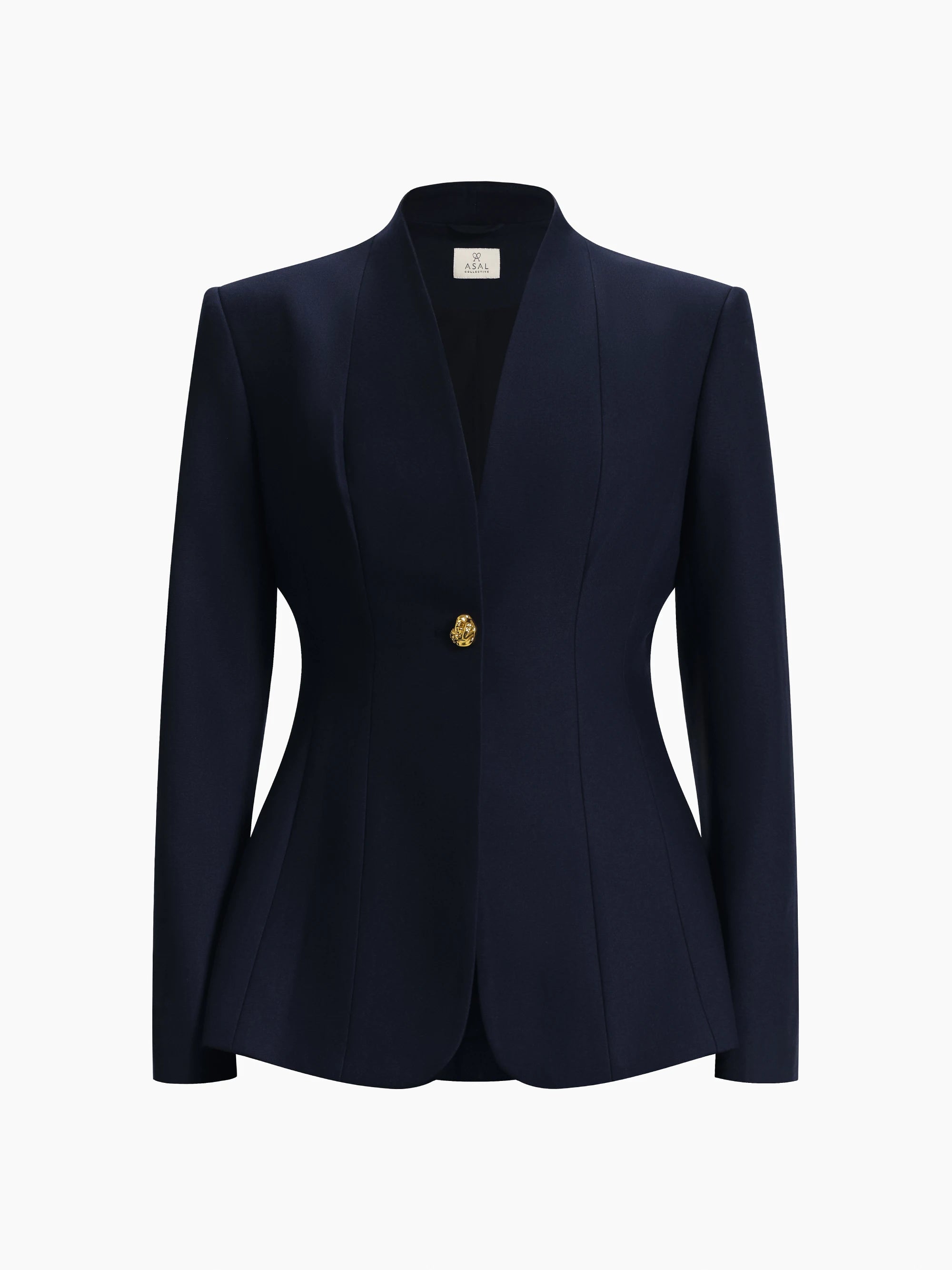 Mandarin Collar Hourglass Blazer / Suit (Midnight blue)