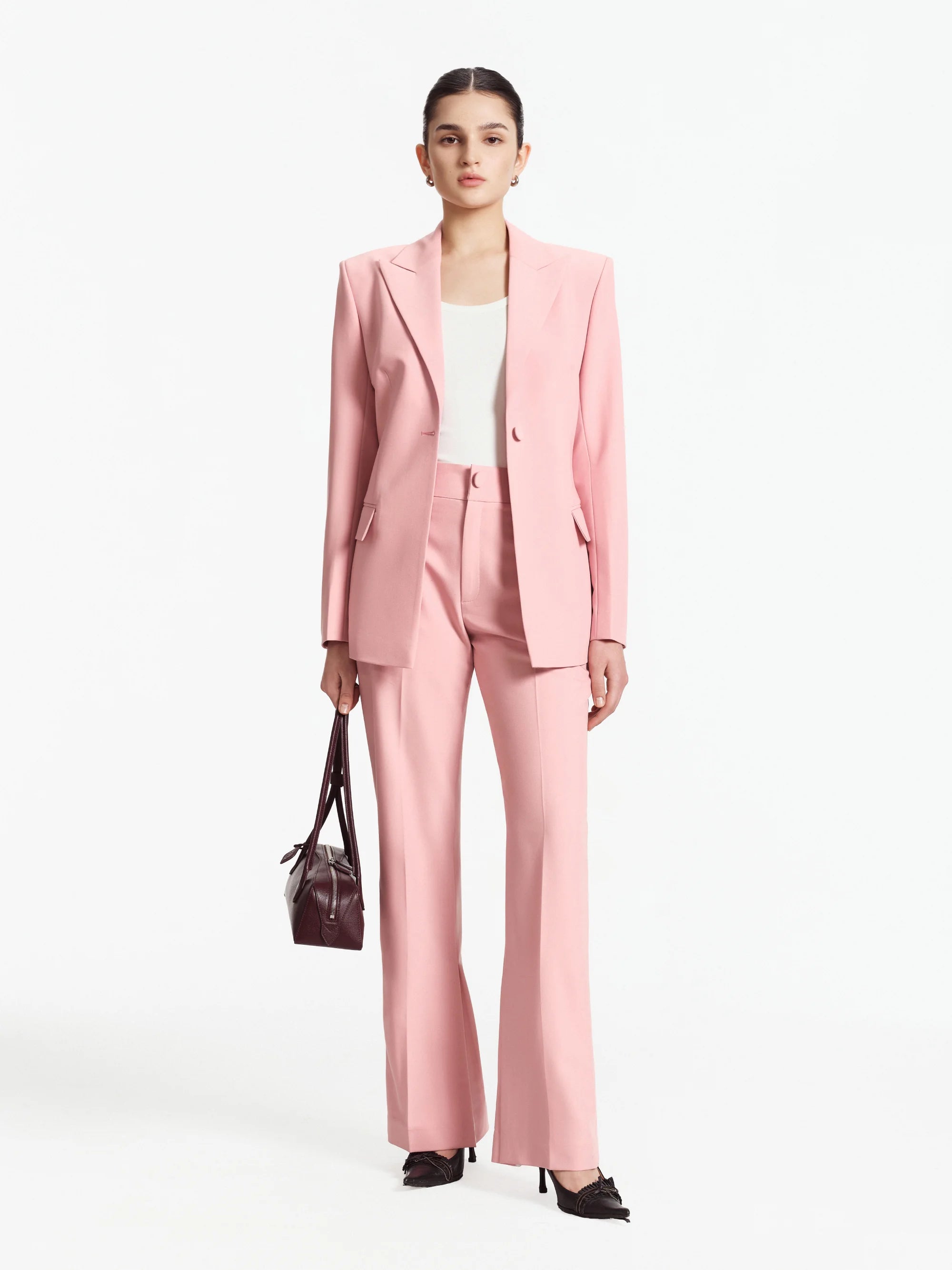 Alia Crepe Straight Leg Trousers