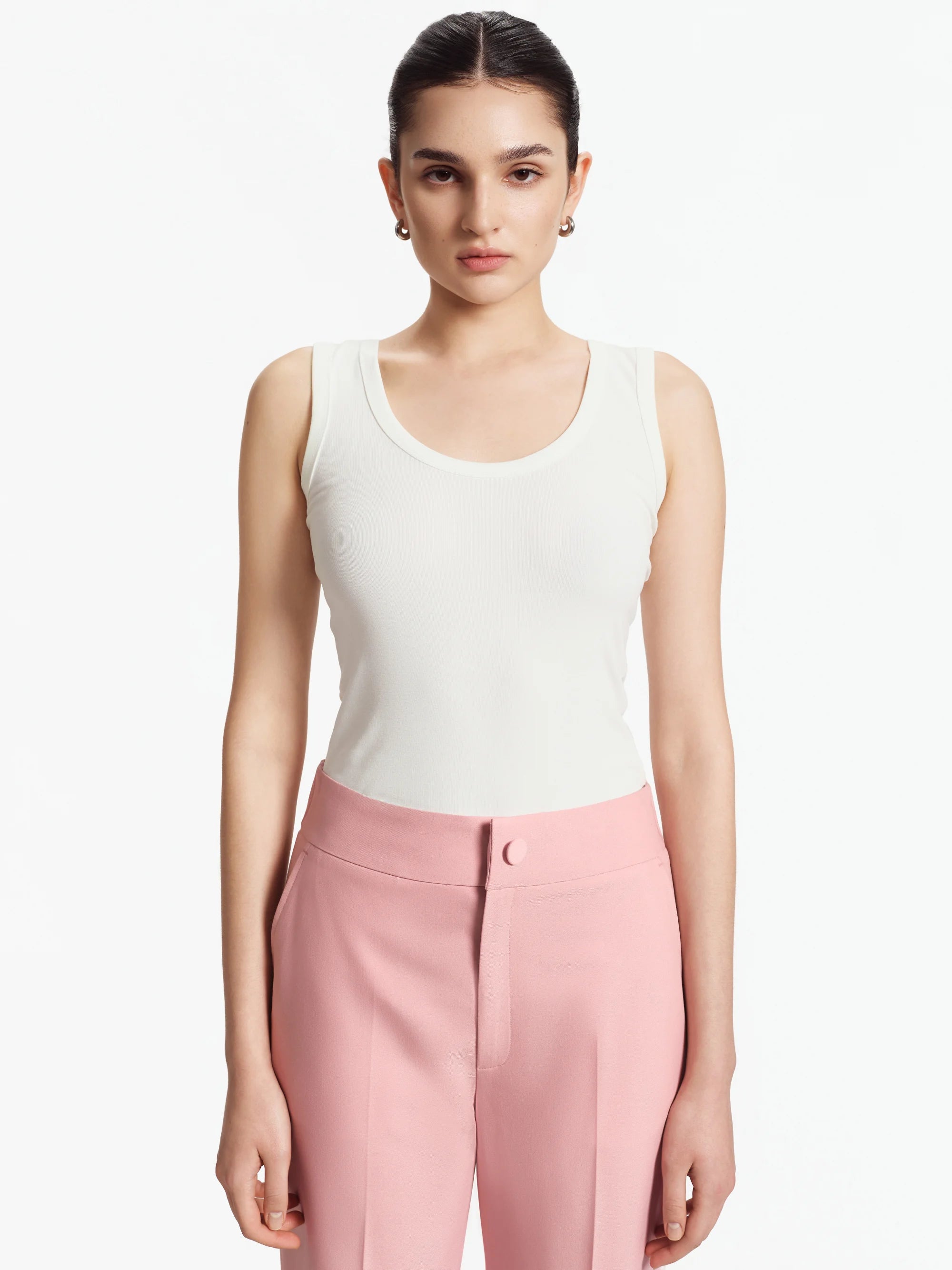 Alia Crepe Straight Leg Trousers