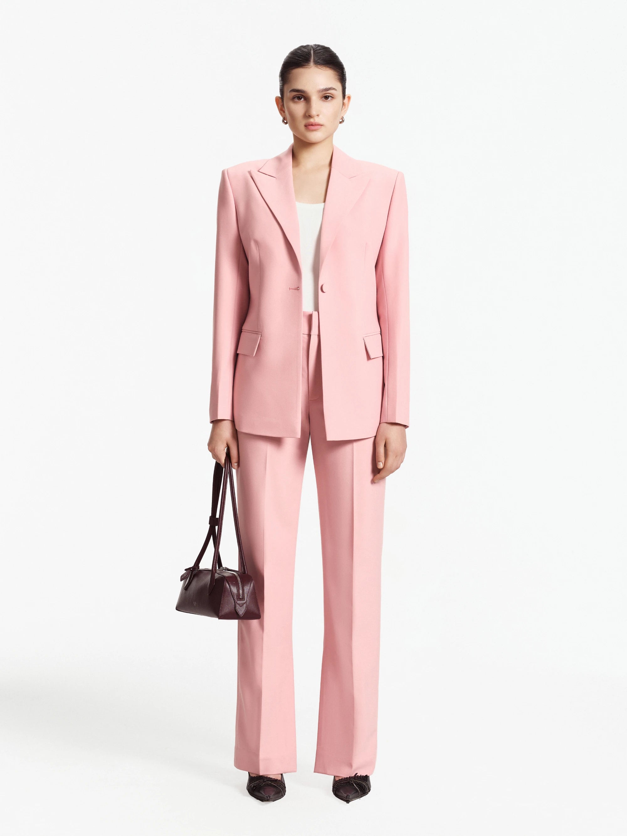 Alia Tailored Twill Blazer / Suit (Dusty Rose)