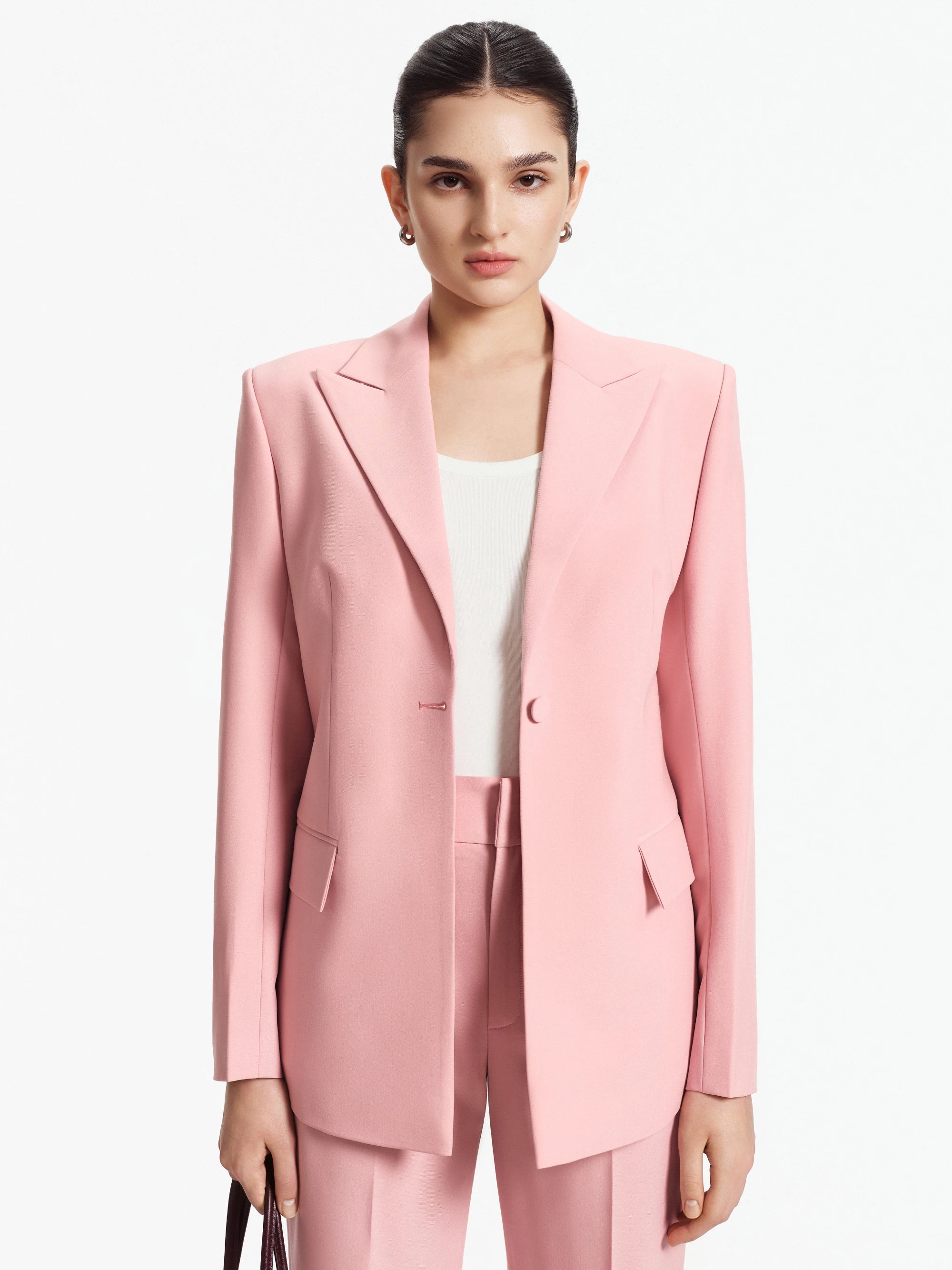 Alia Tailored Twill Blazer / Suit (Dusty Rose)