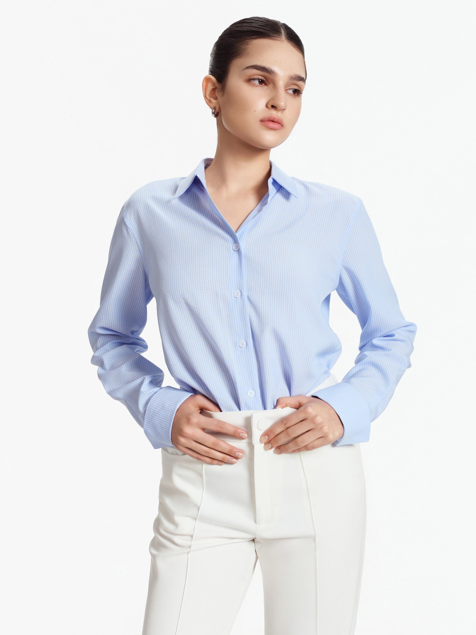 Asal tailored button-up shirt (Powder Blue)