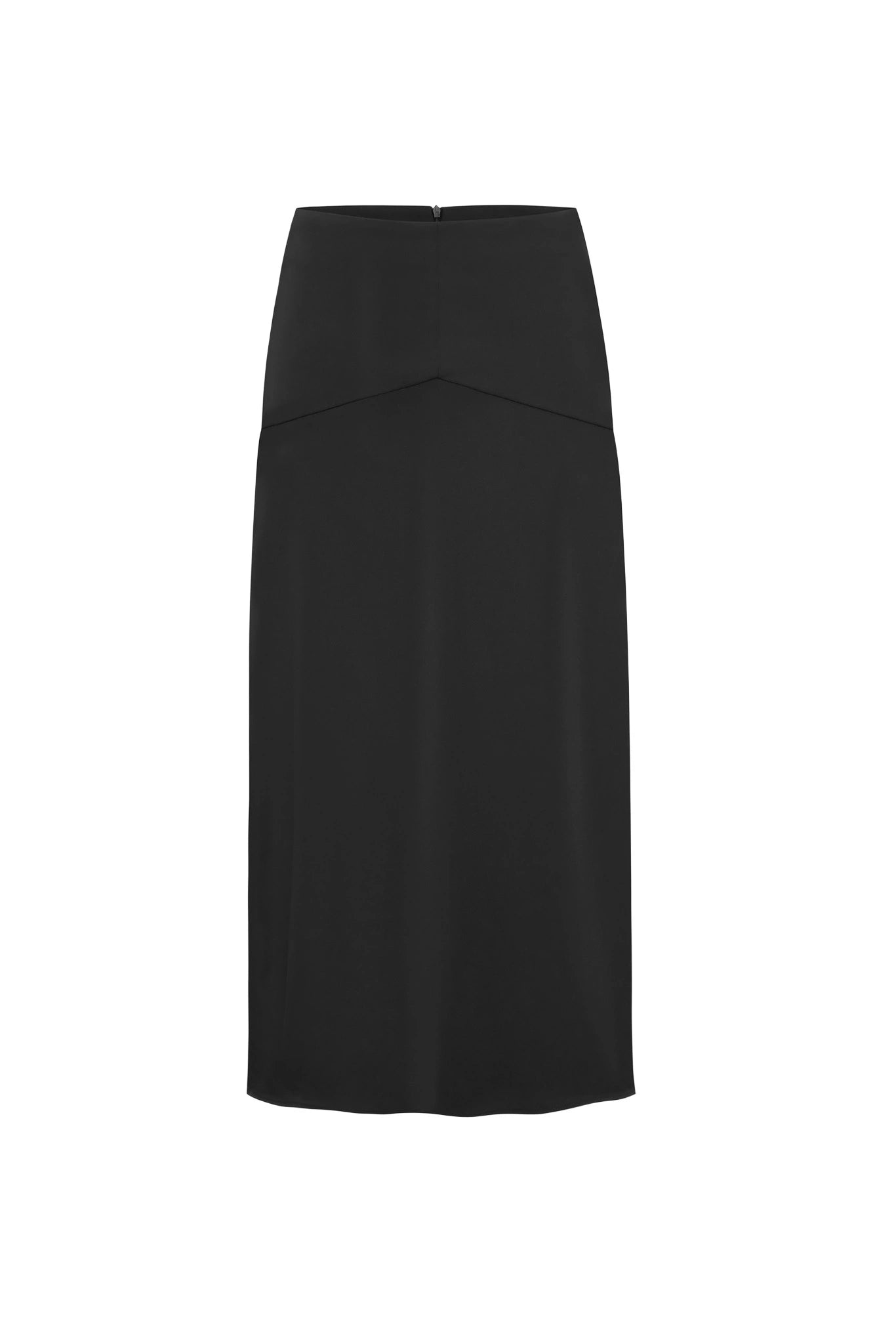 Sloane Silk Midi Skirt (Black)