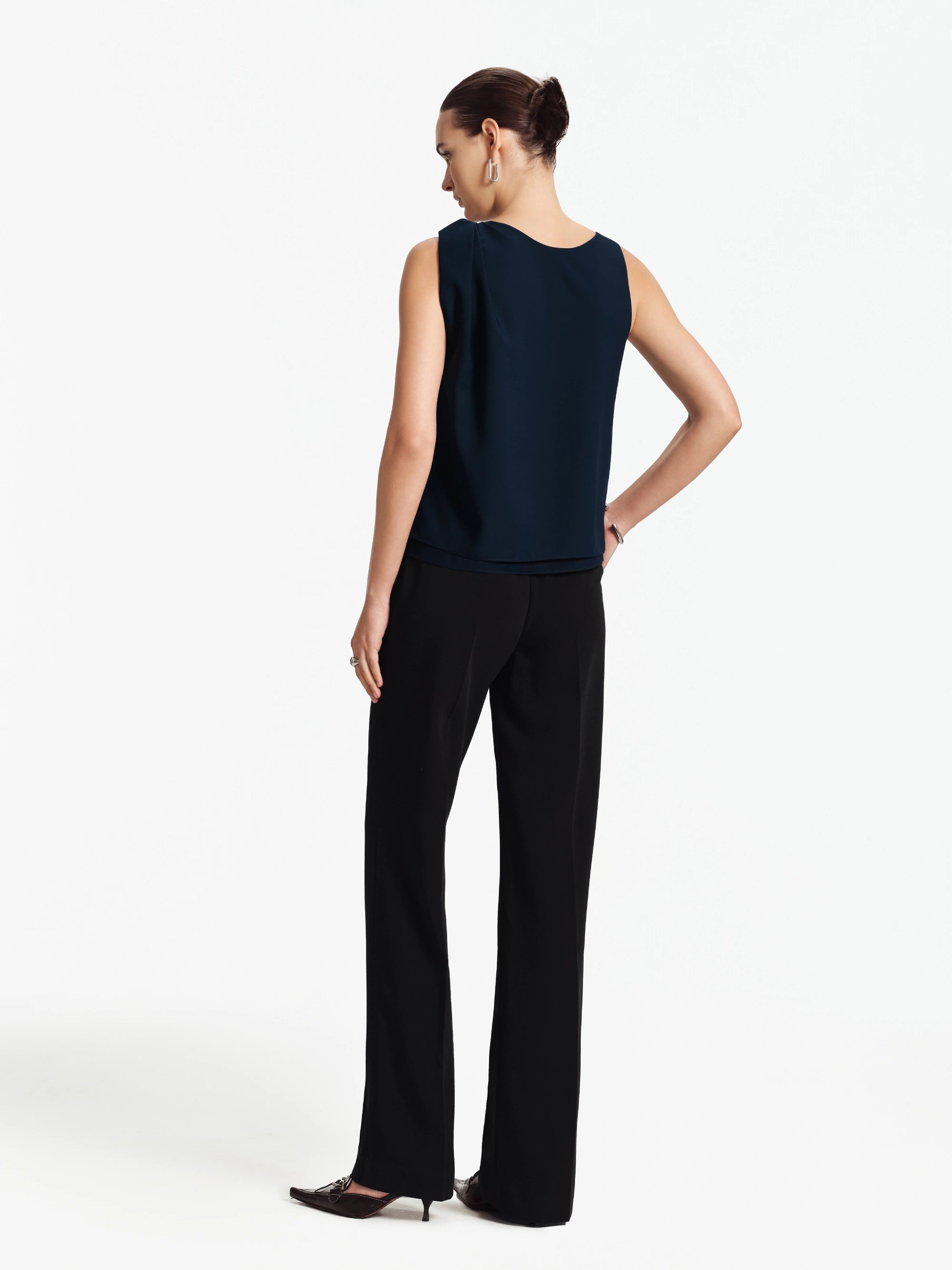 Cora Asymmetric Silk Top