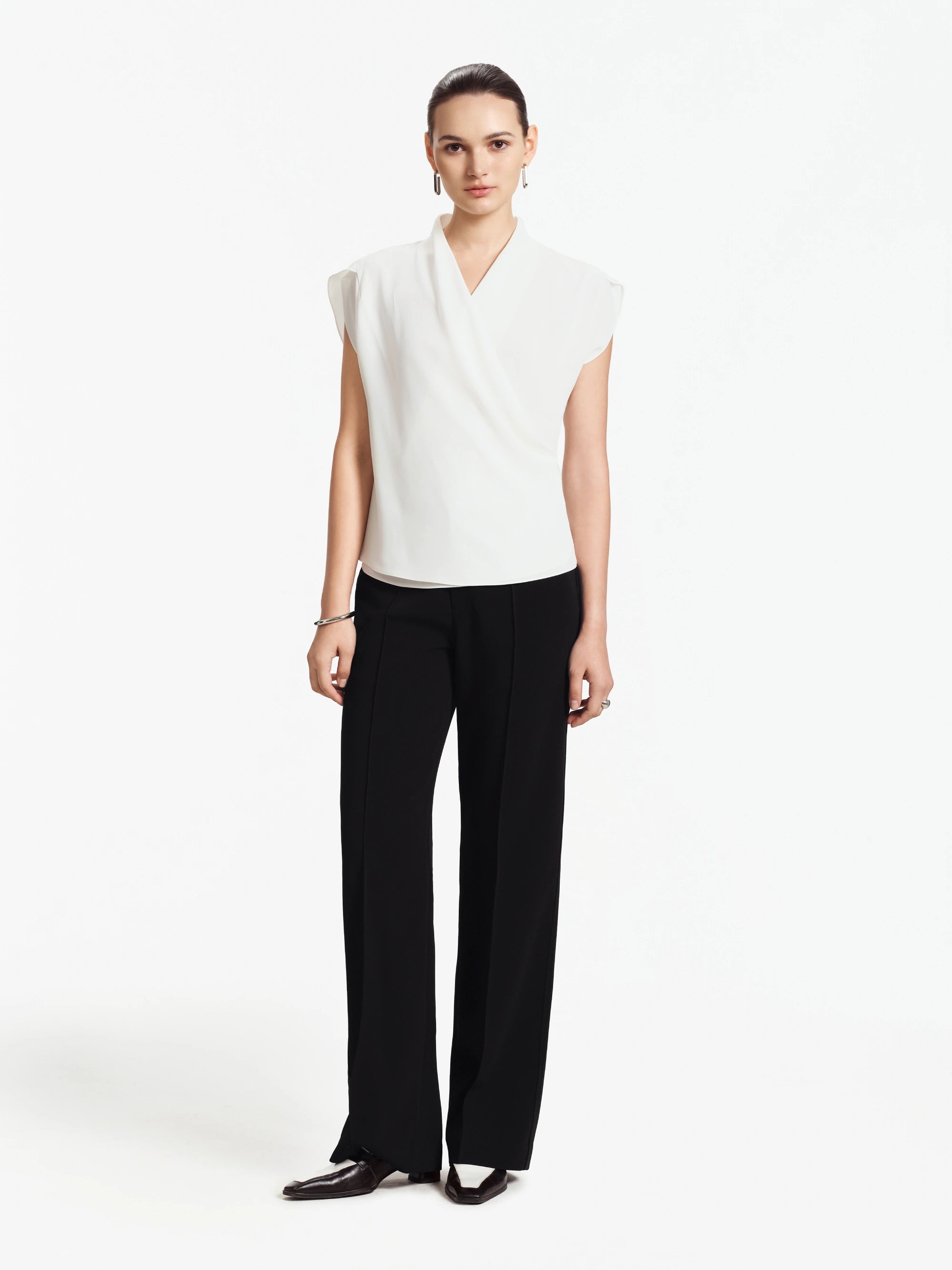 CORA Silk Wrap Top