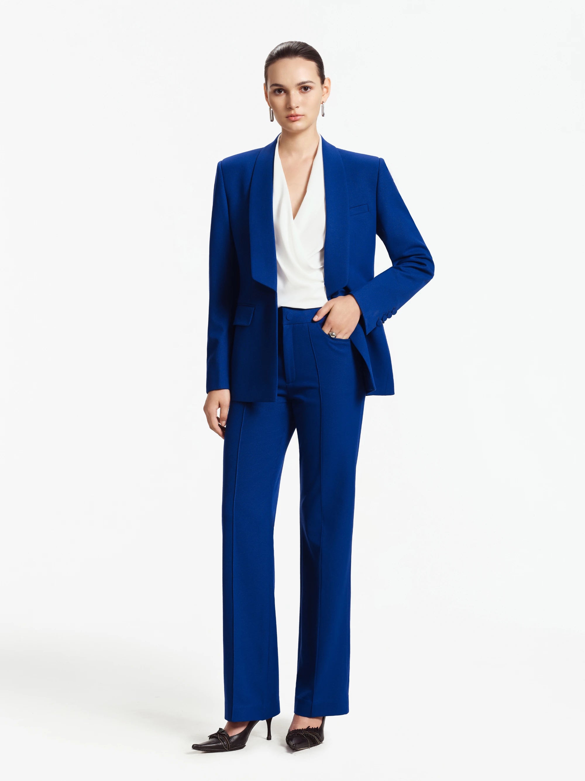 Nina Shawl Lapel Blazer / Suit (Cobalt Blue)