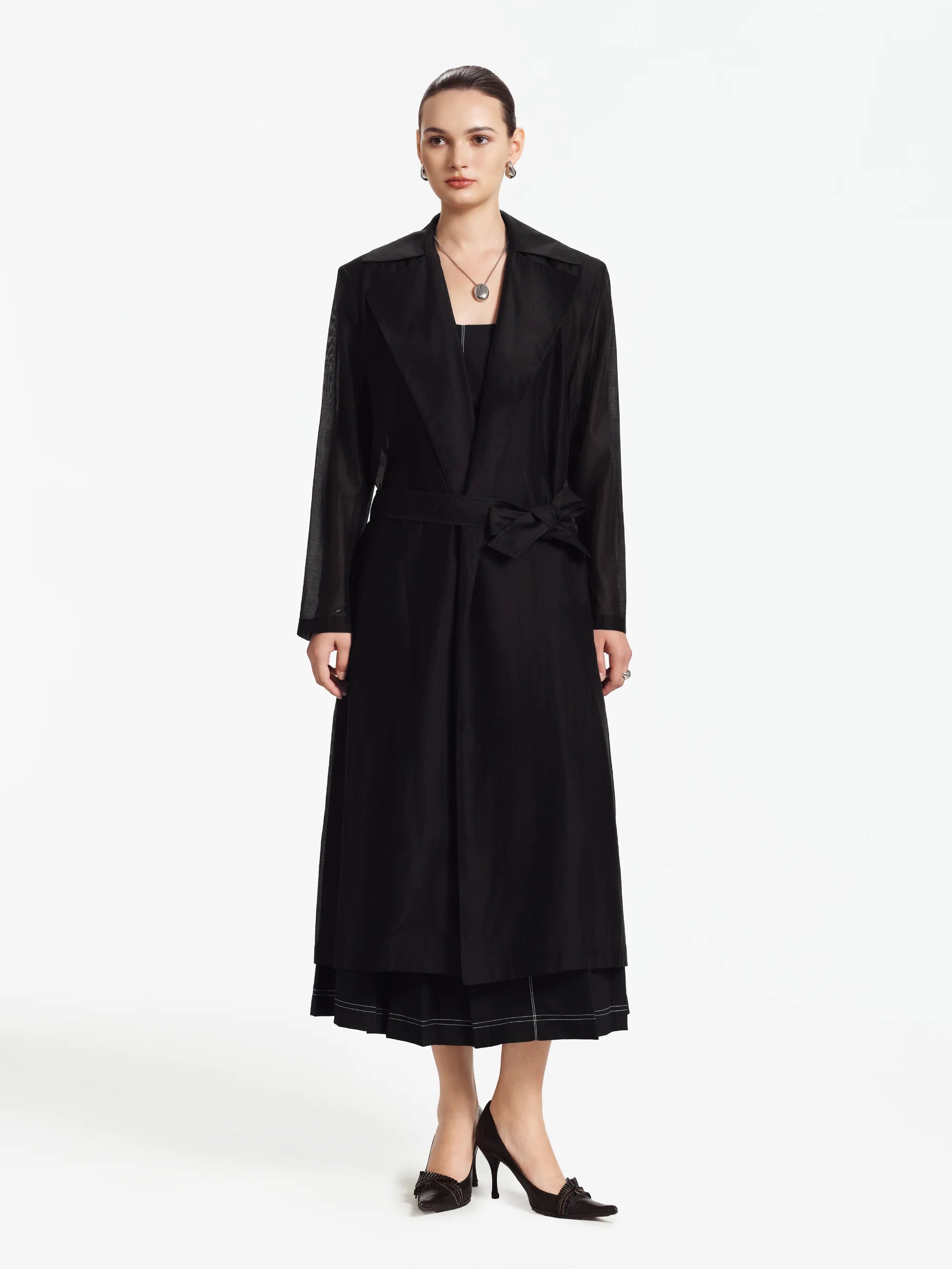 Julia Longline Sheer Coat