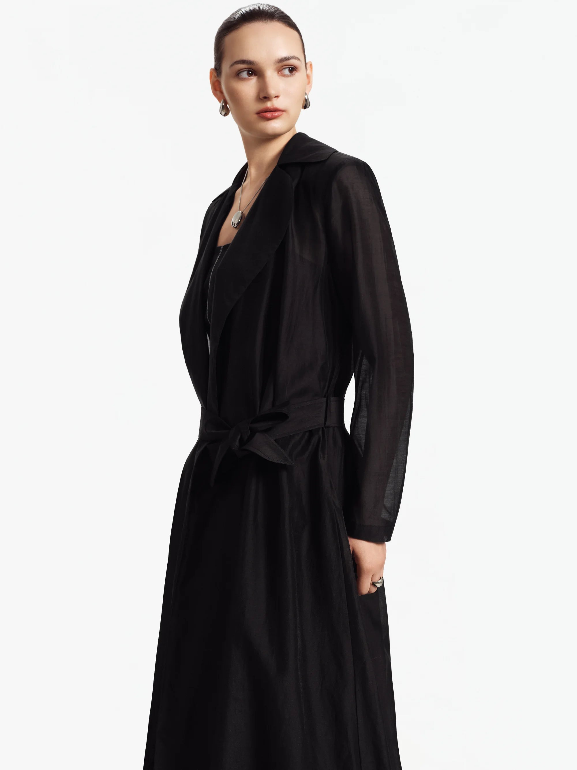 Julia Longline Sheer Coat