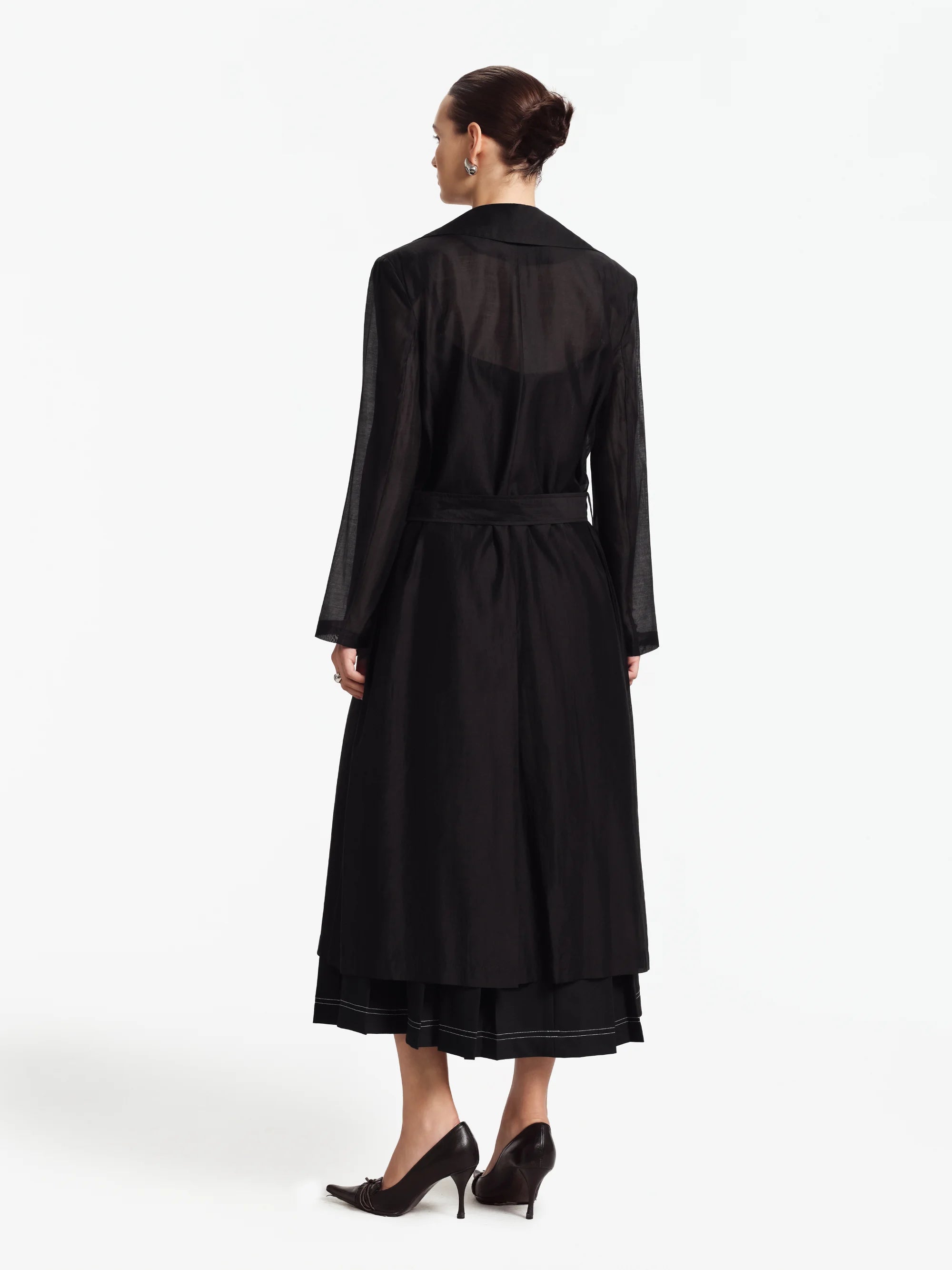 Julia Longline Sheer Coat
