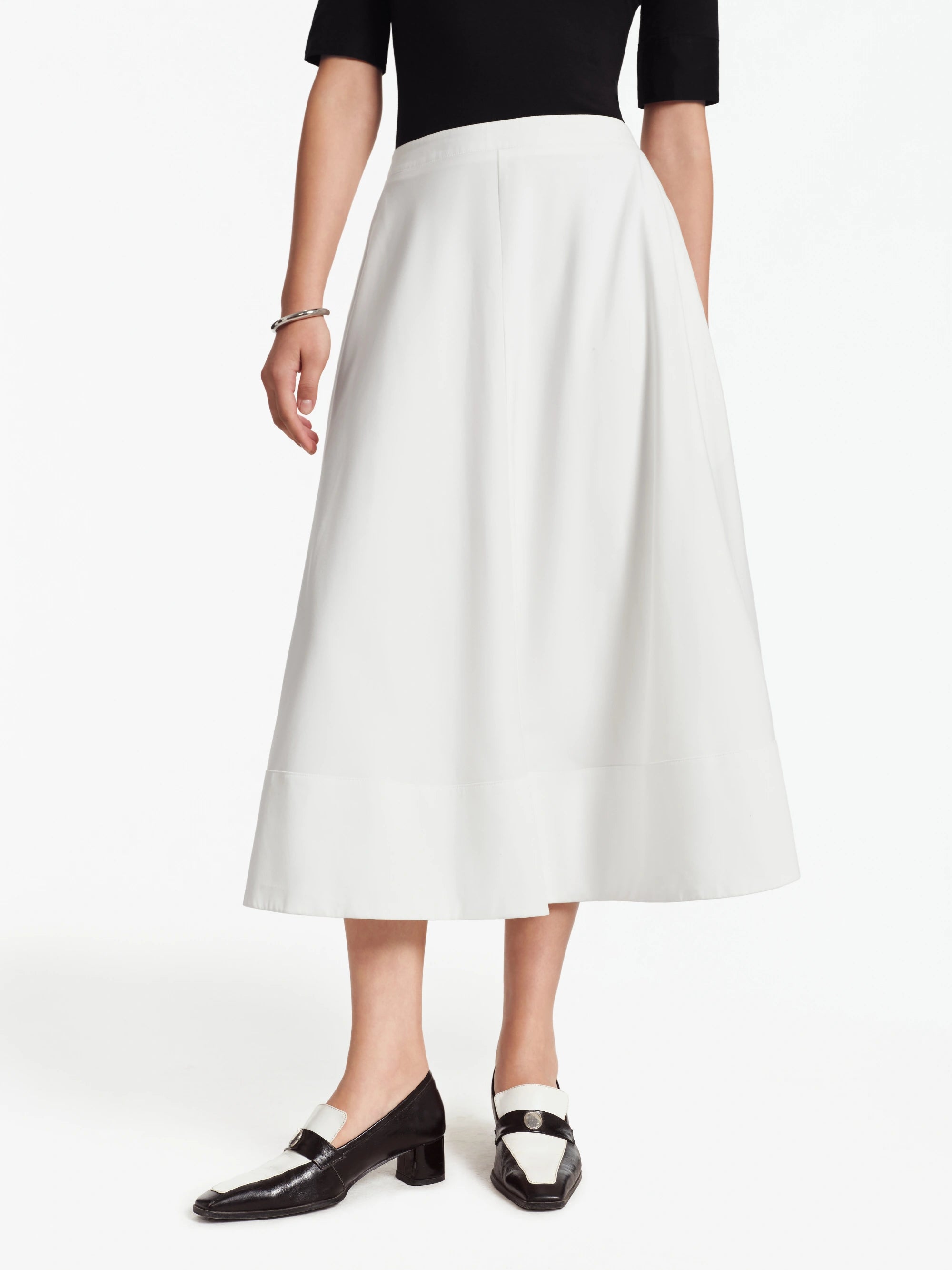 Laura Cotton-Bamboo Circle Midi Skirt