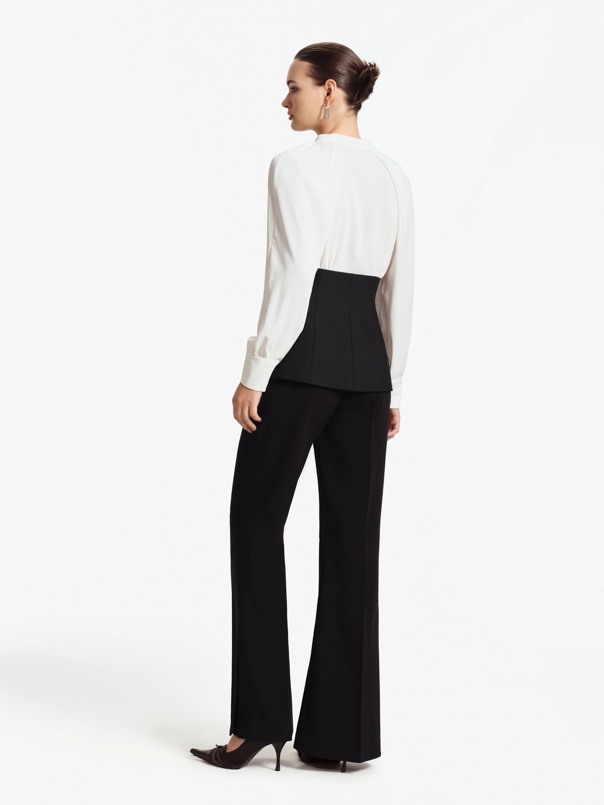 Lorine Two-Tone Corset Blouse