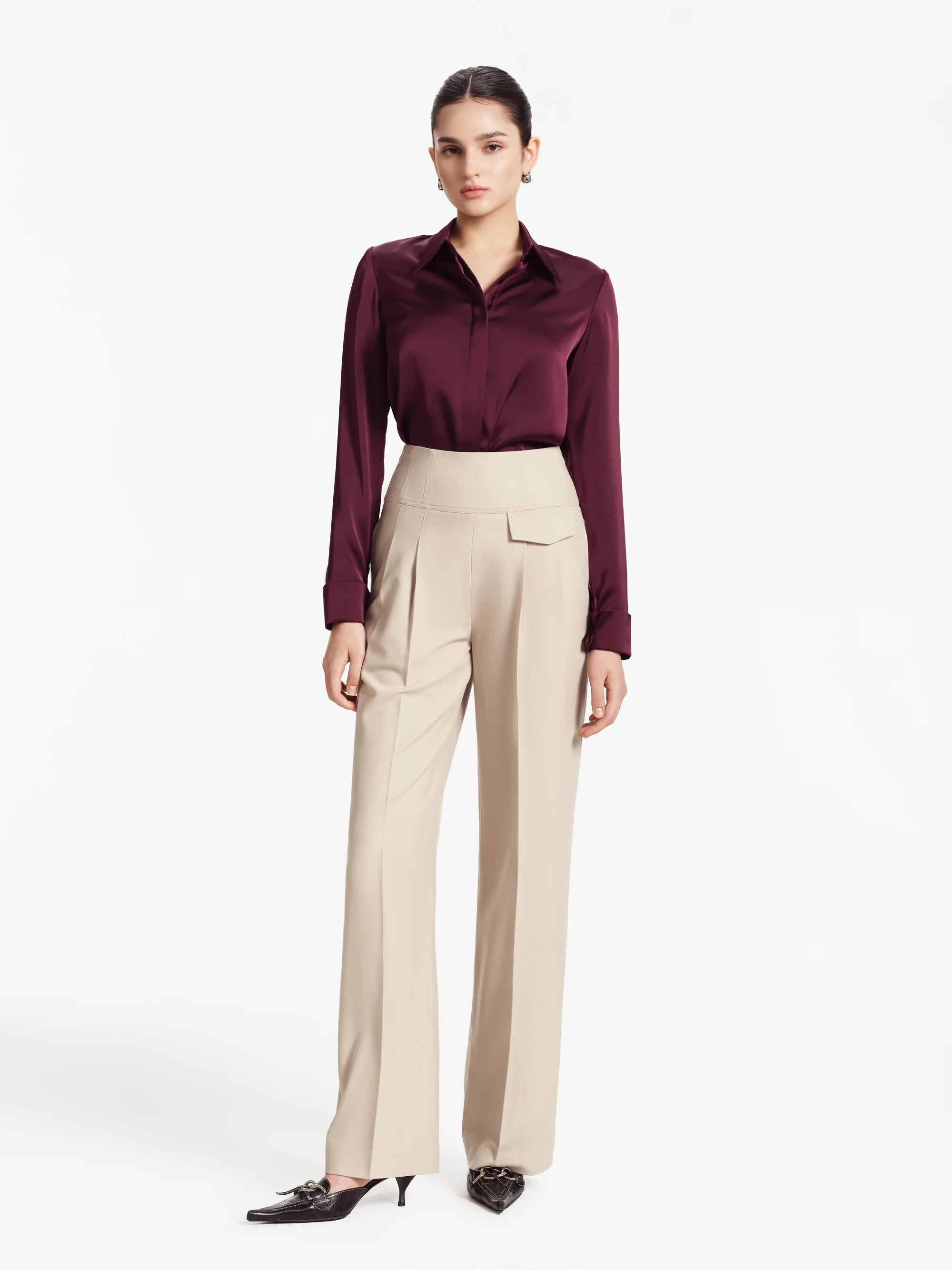 Luna High-Rise Wide-Leg Trousers