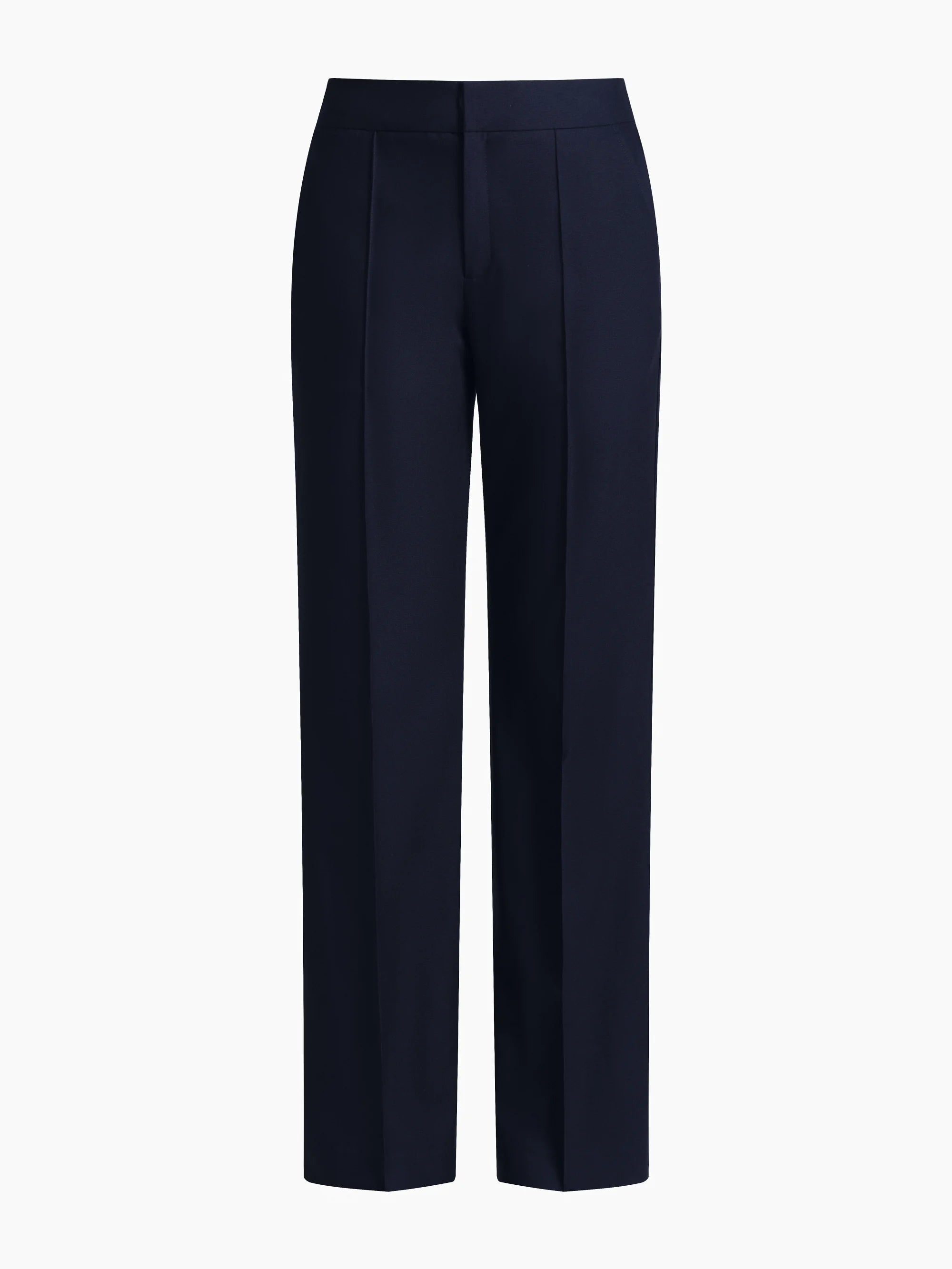Mandarin Straight Tailored Trousers (Midnight Blue)
