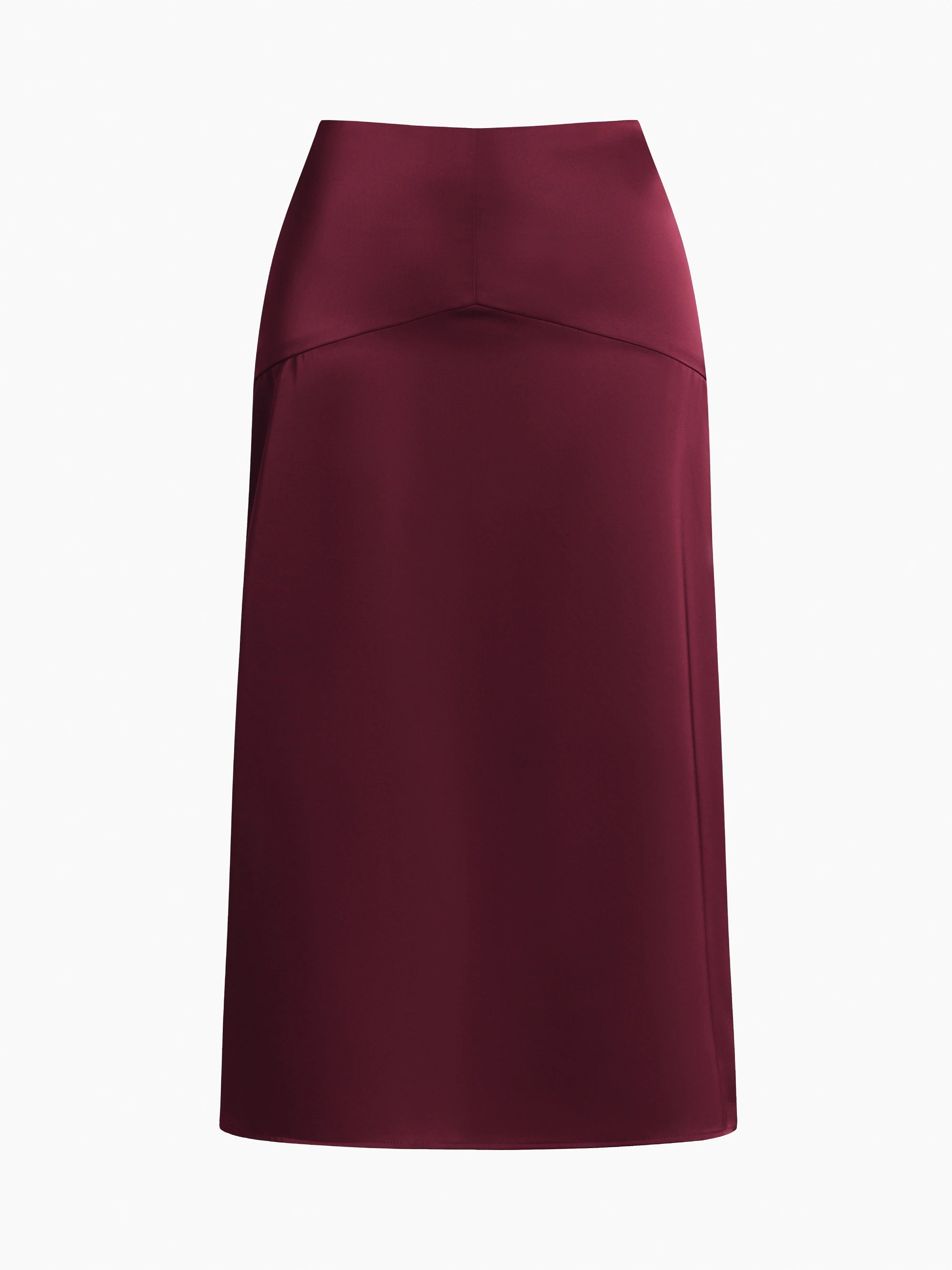 Sloane Silk Midi Skirt (Aubergine)