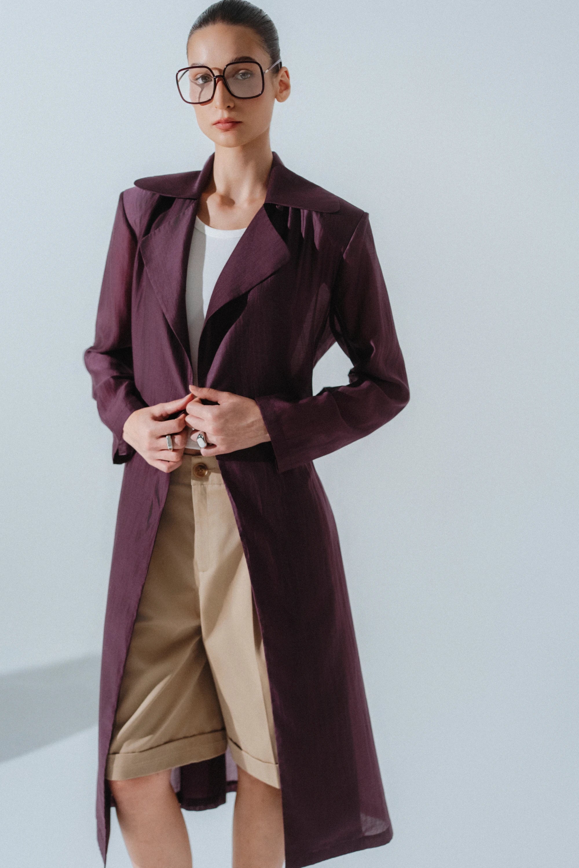 Julia Longline Sheer Coat