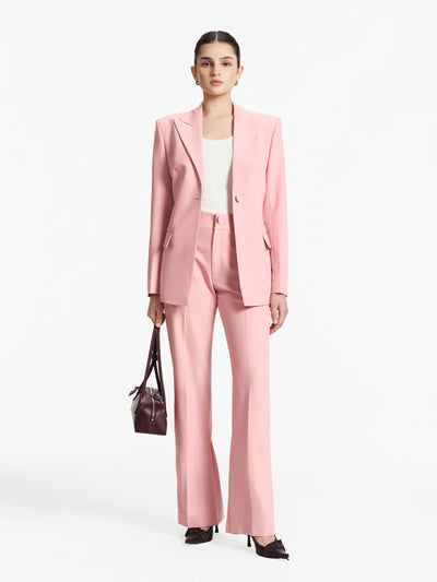 Alia Crepe Straight Leg Trousers