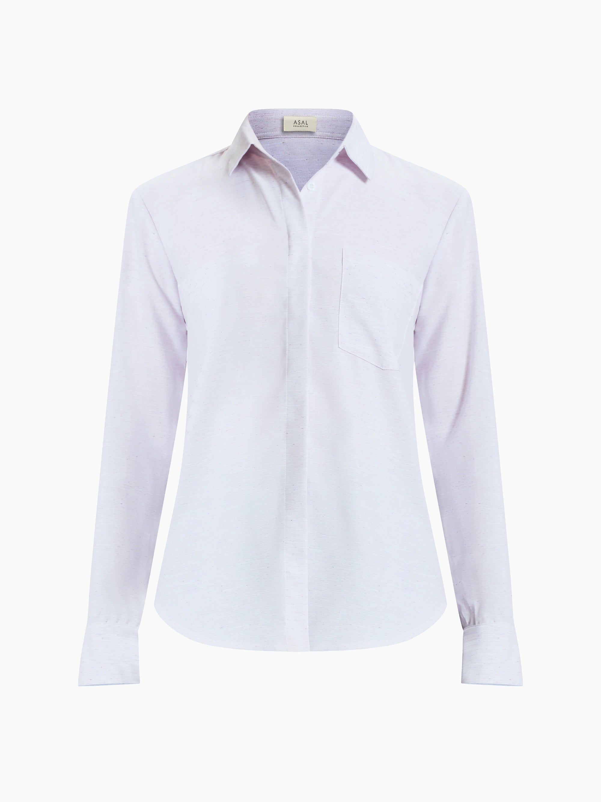 Asal tailored button-up shirt (Soft Lilac)