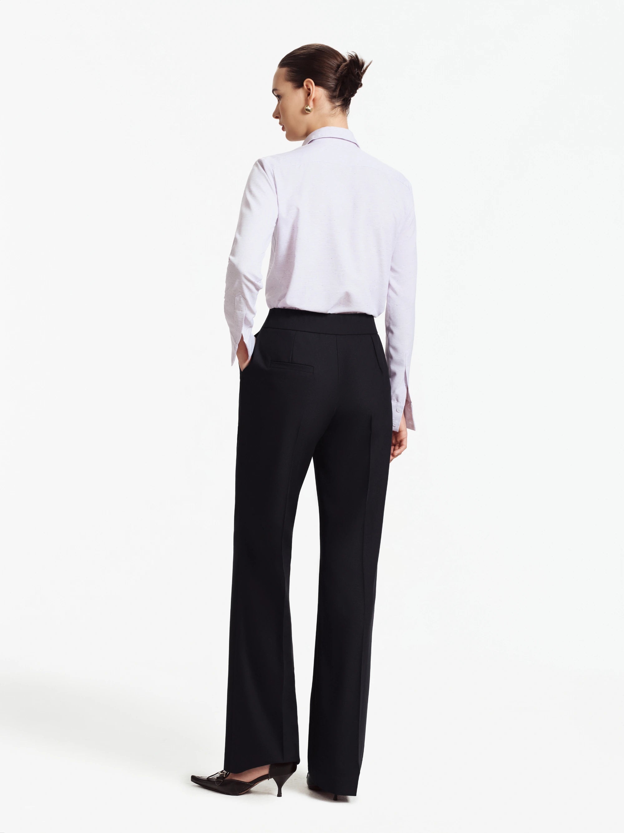 Asal tailored button-up shirt (Soft Lilac)