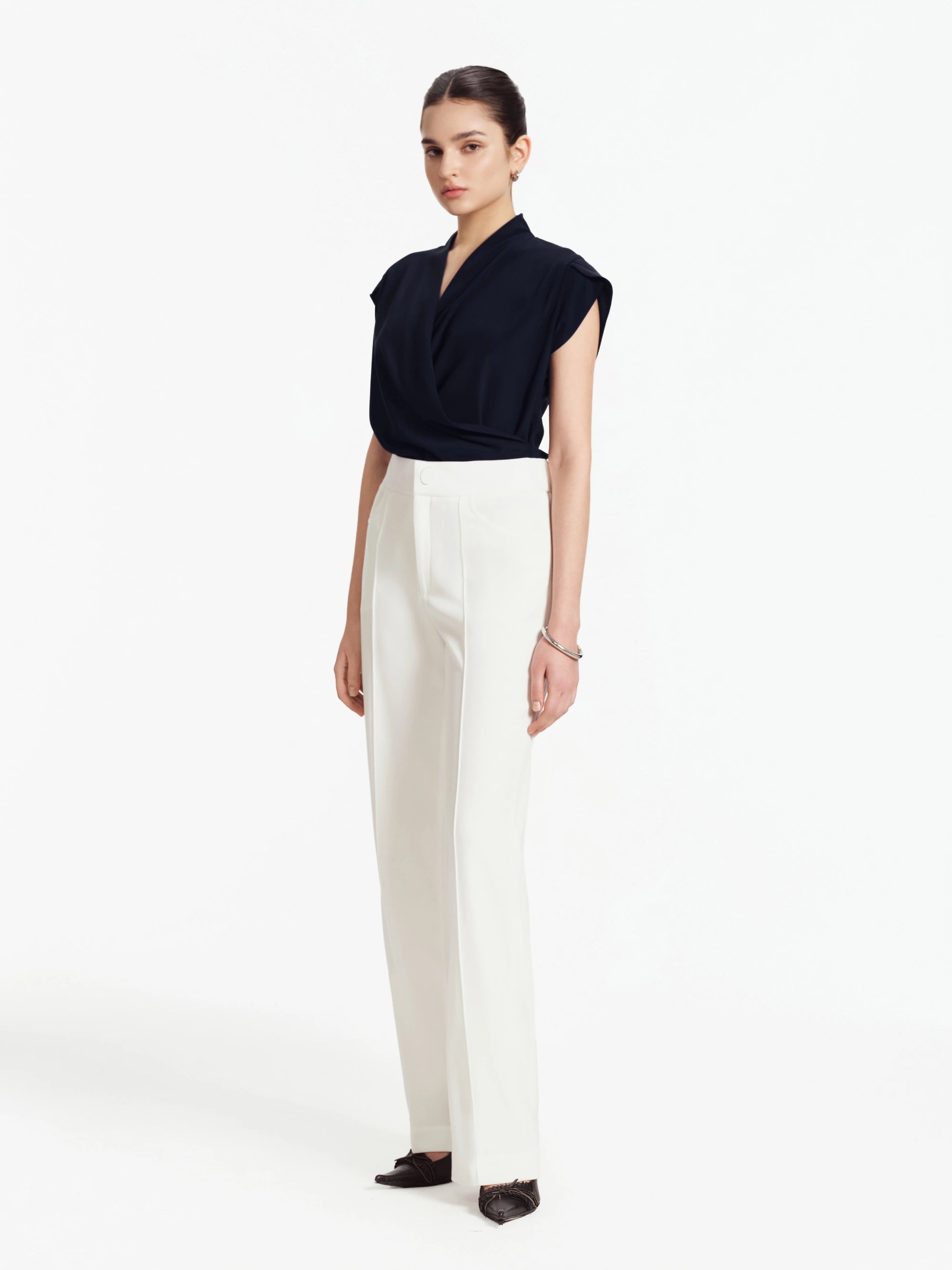 CORA Silk Wrap Top