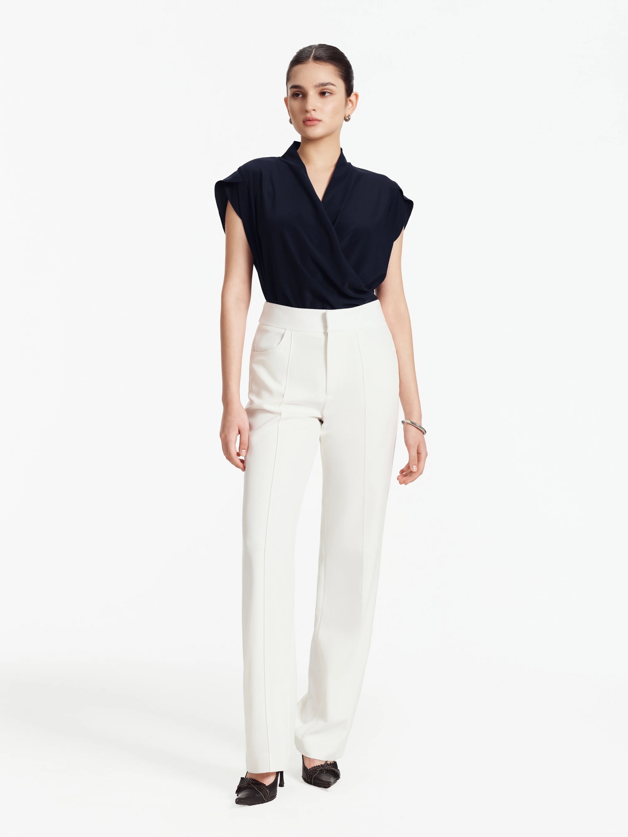 CORA Silk Wrap Top