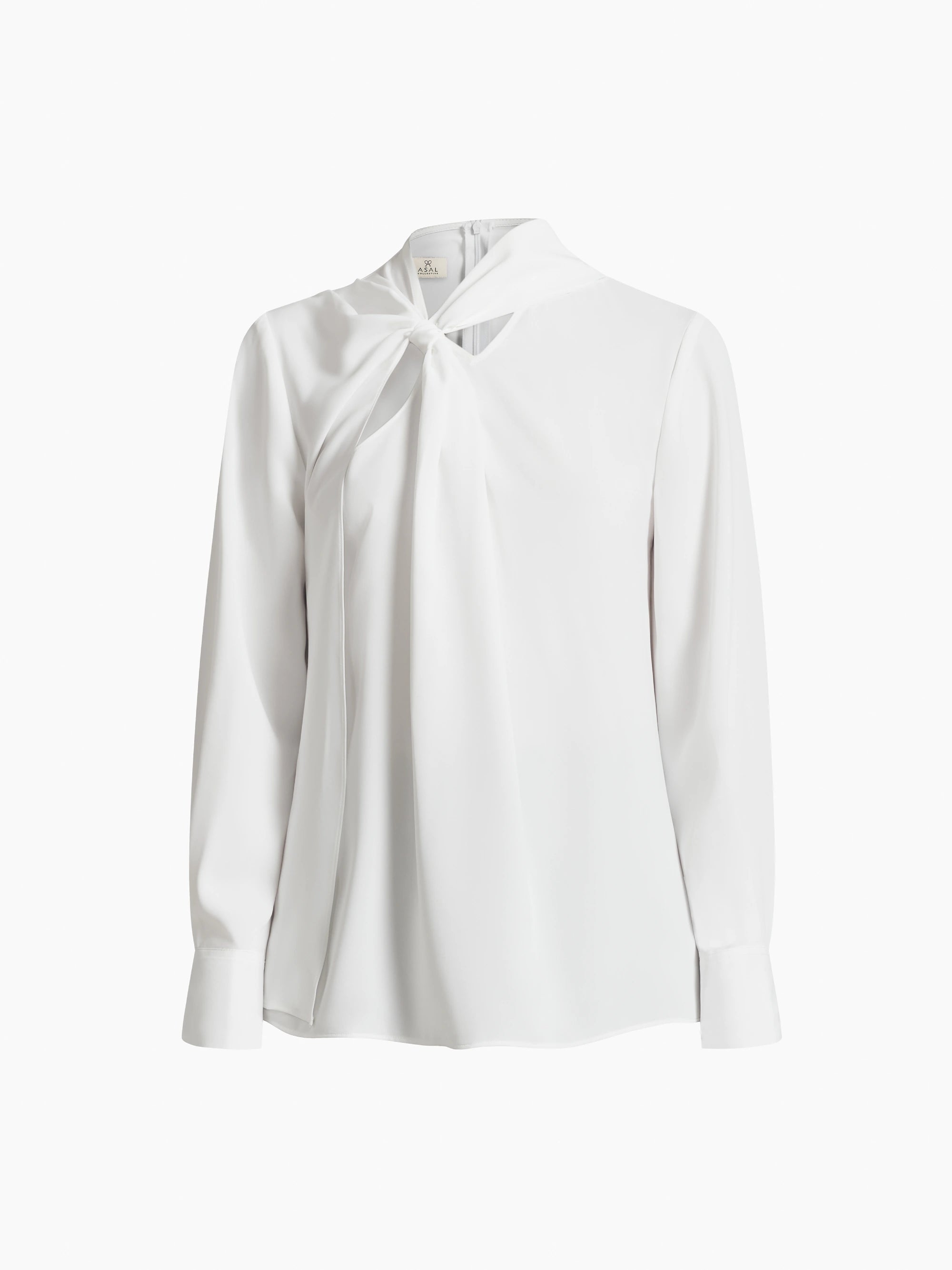 Elise Gathered-Neck Blouse