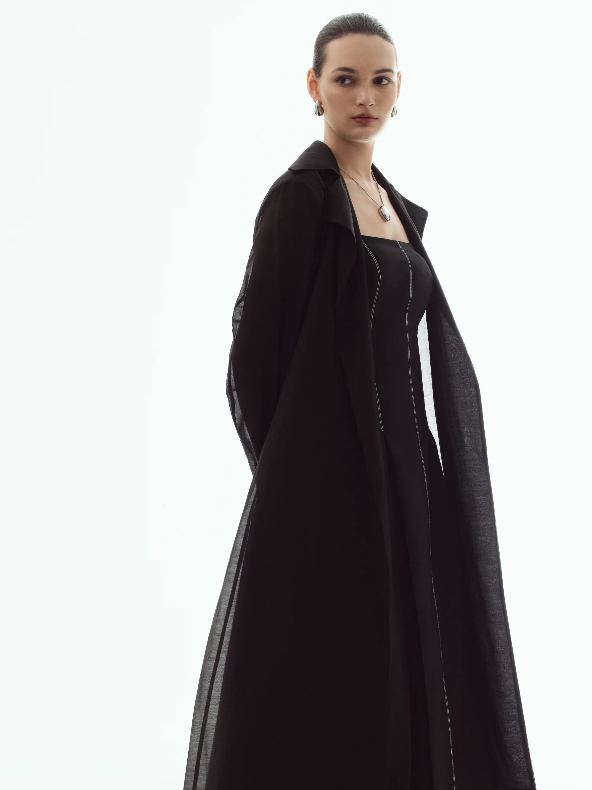 Julia Longline Sheer Coat