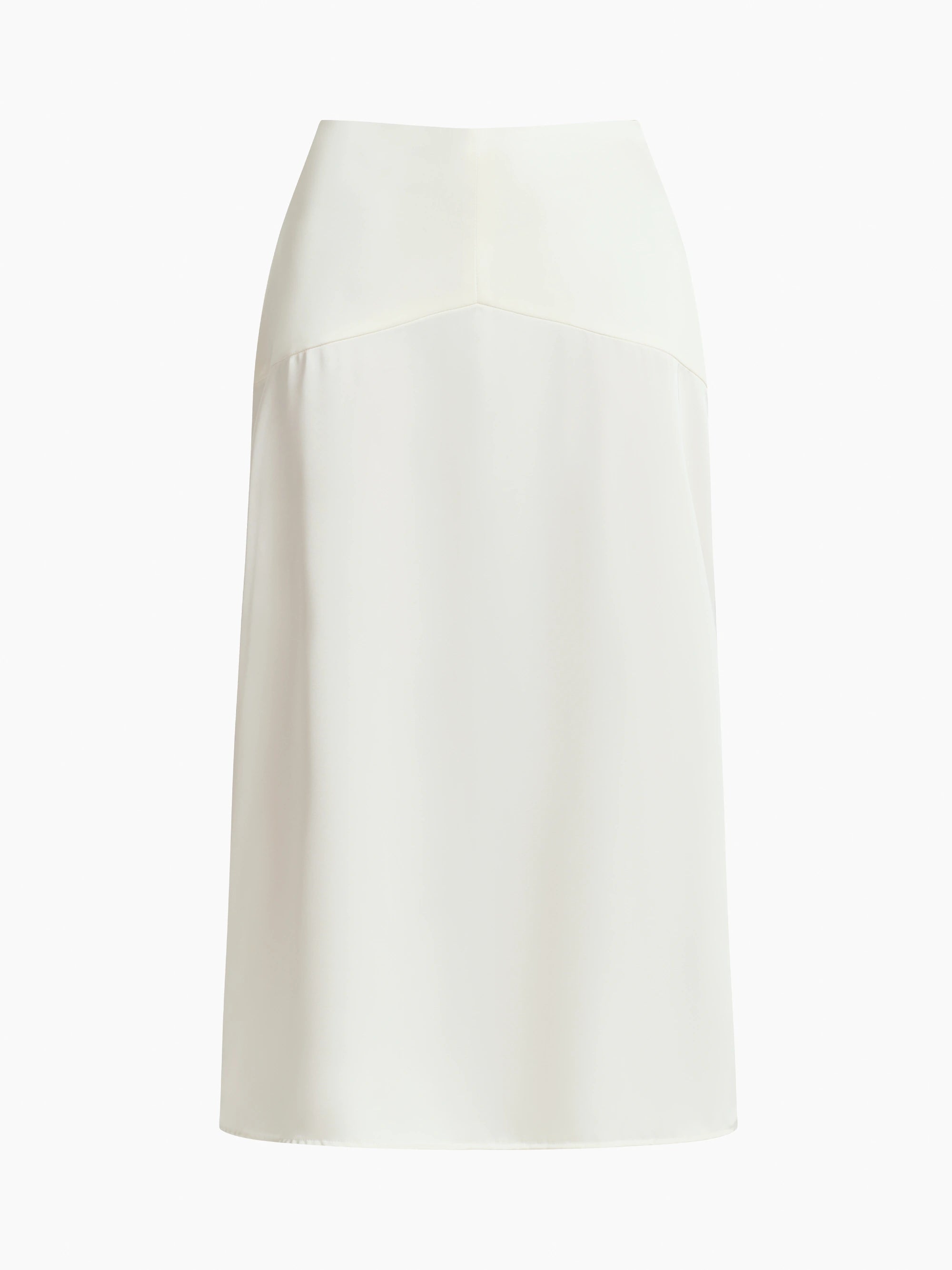 Sloane Silk Midi Skirt (Ivory)